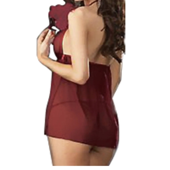 Women Sexy Lingerie Lace Sheer Babydoll Underwear Nightwear Sleepwear Mini Dress - Picture 3 of 6